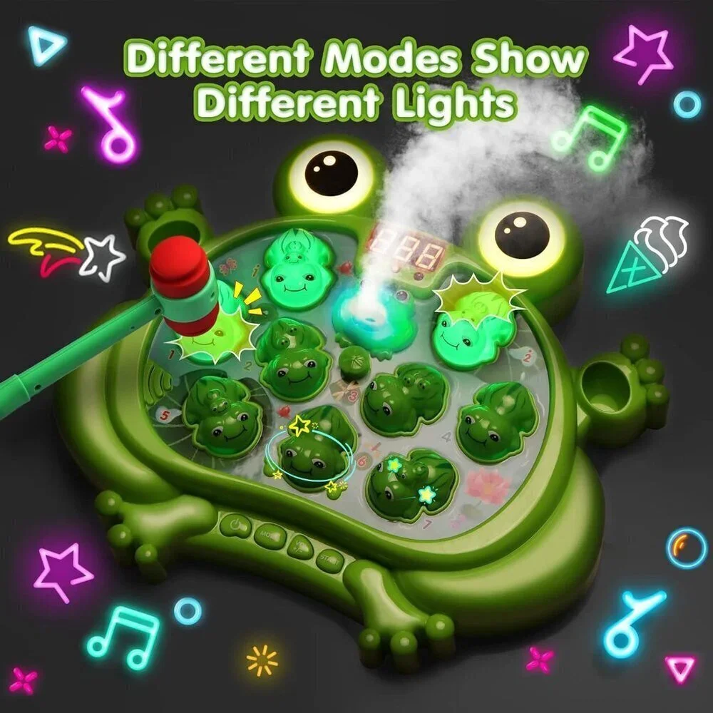 A Frog Game With 5 Modes 45 Levels 9 Music Spray And Light-up Baby Toy